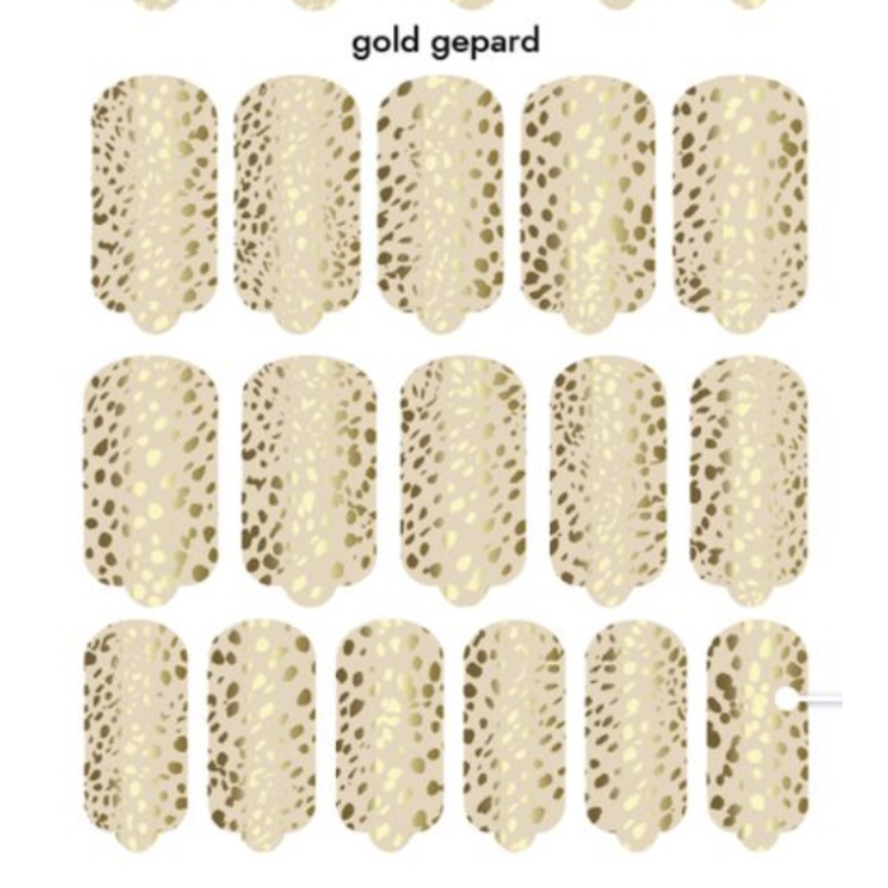 Nagelfolie Gold gepard - Nail Wraps by provocative nails & safinailstudio-NAIL WRAPS SELBSTKLEBEND-Double Beauty Shop