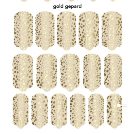 Nagelfolie Gold gepard - Nail Wraps by provocative nails & safinailstudio