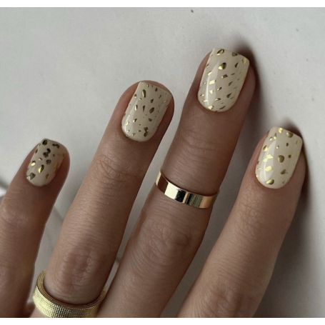 Nagelfolie Gold gepard - Nail Wraps by provocative nails & safinailstudio