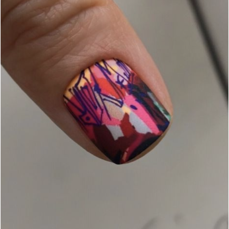 Nagelfolie Mon lisa - Nail Wraps by provocative nails & safinailstudio-NAIL WRAPS SELBSTKLEBEND-Double Beauty Shop