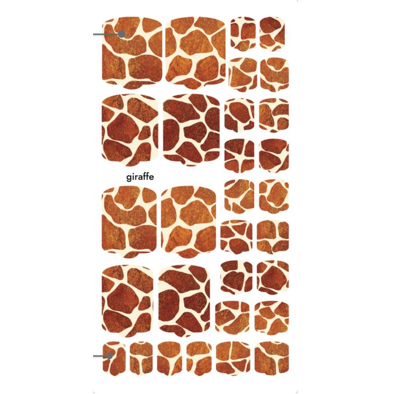 Nagelfolie Giraffe - PEDIKÜRE Nail Wraps by Provocative Nails-NAIL WRAPS SELBSTKLEBEND-Double Beauty Shop