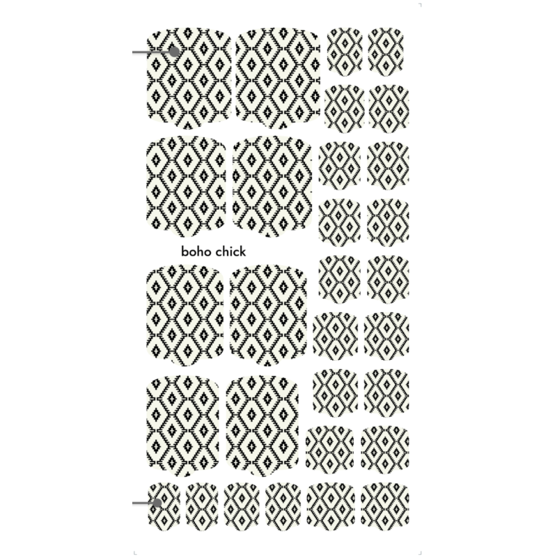 Nagelfolie Boho chick - PEDIKÜRE Nail Wraps by Provocative Nails-NAIL WRAPS SELBSTKLEBEND-Double Beauty Shop