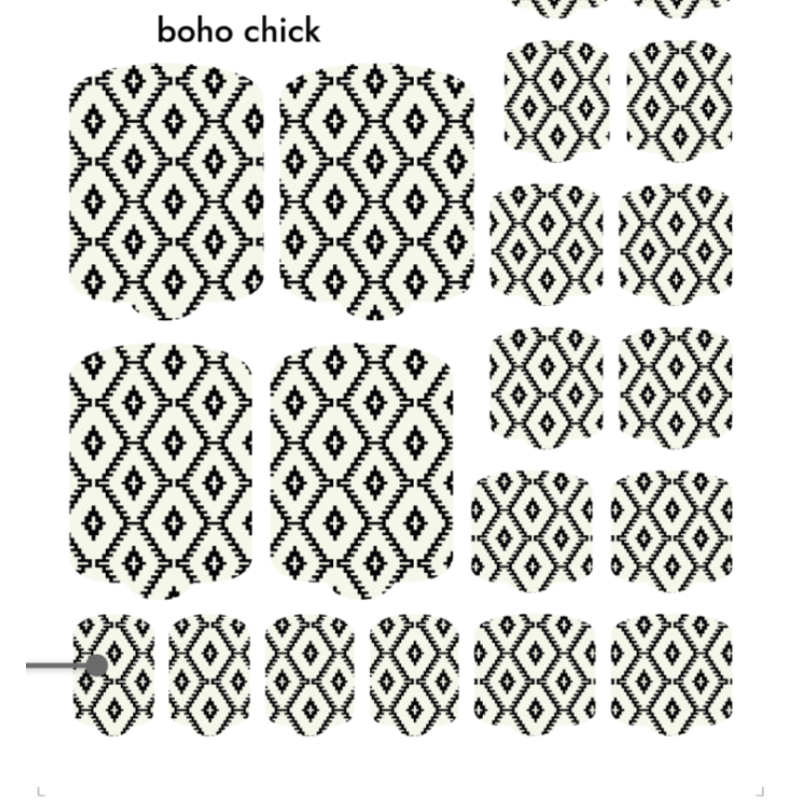 Nagelfolie Boho chick - PEDIKÜRE Nail Wraps by Provocative Nails-NAIL WRAPS SELBSTKLEBEND-Double Beauty Shop