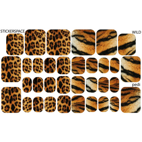 WILD - PEDIKÜRE Nail Wraps StickerSpace
