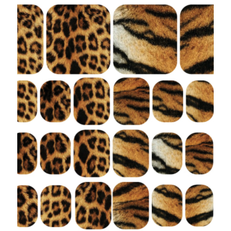 WILD - PEDIKÜRE Nail Wraps StickerSpace