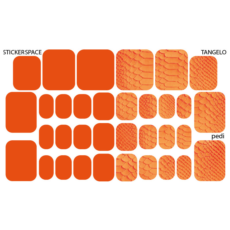 TANGELO - PEDIKÜRE Nail Wraps StickerSpace-NAIL WRAPS SELBSTKLEBEND-Double Beauty Shop