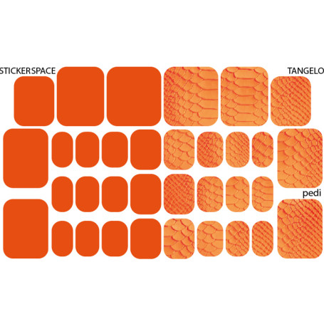 TANGELO - PEDIKÜRE Nail Wraps StickerSpace