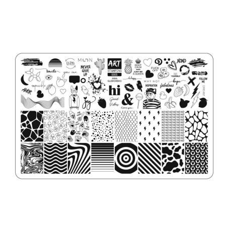 0005 stamping schablone + design blatt ART STAMPING