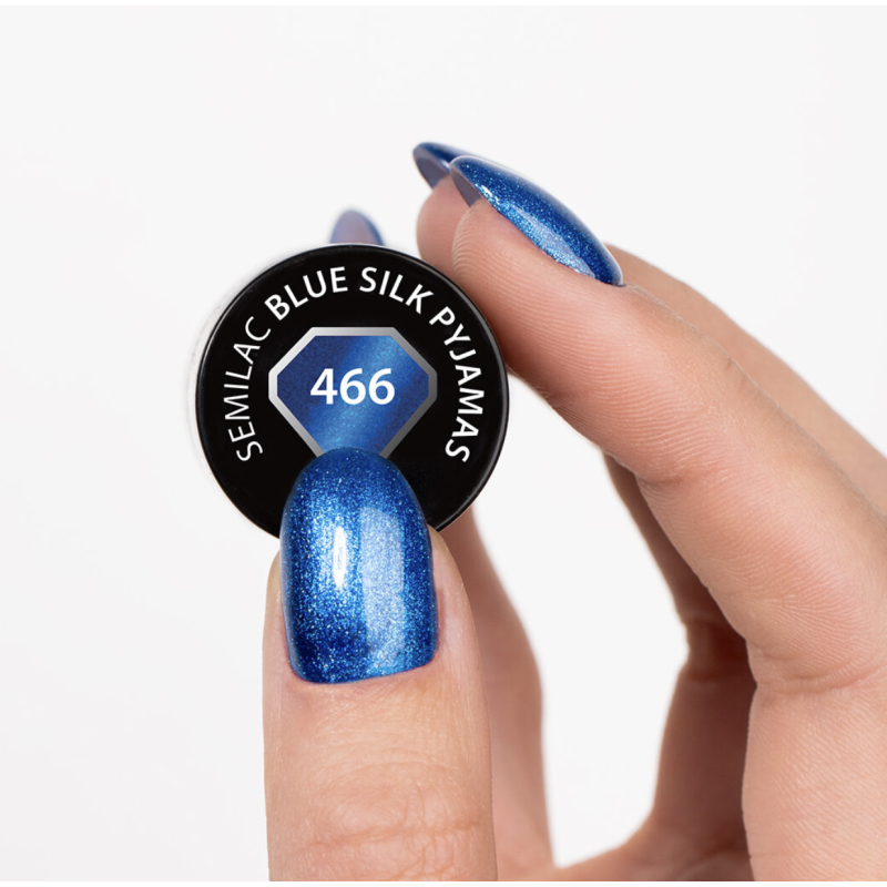 466 Blue Silk Pyjamas - UV Nagellack Cat Eye 7ml Semilac-Online-Shop-Double Beauty Shop
