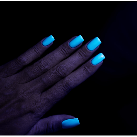 443 Spooky Blue - UV Nagellack Dunkeln leuchten 7ml Semilac
