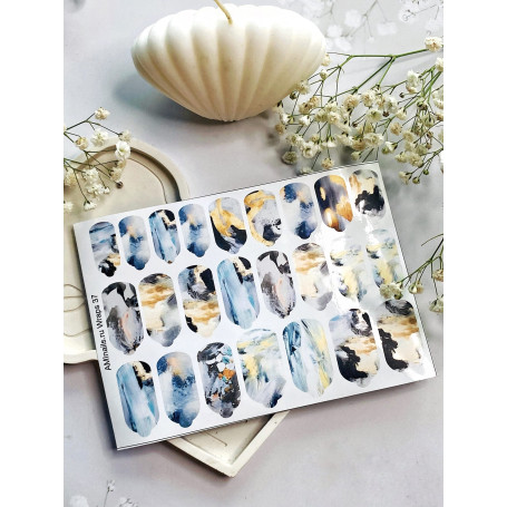 Nagelfolie 37 Nail Wraps für Maniküre AMINAILS