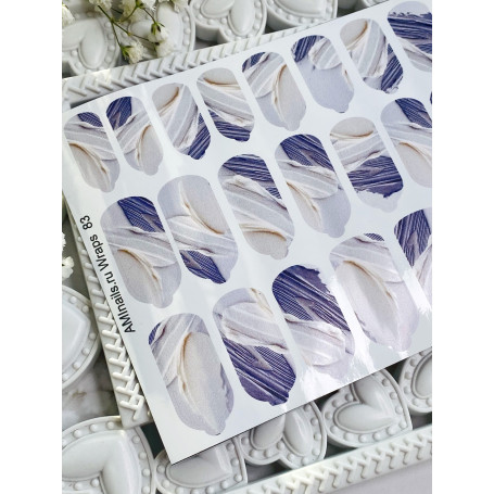 Nagelfolie 83 Nail Wraps für Maniküre AMINAILS