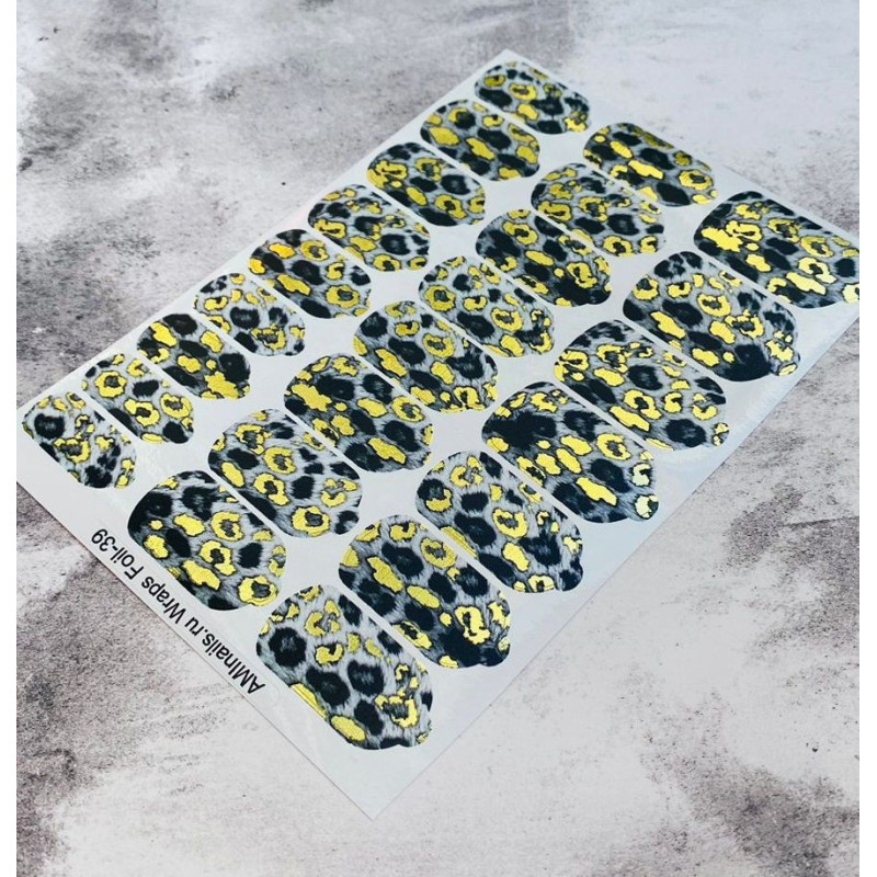 Nagelfolie 39 Foil Nail Wraps für Maniküre AMINAILS-NAIL WRAPS SELBSTKLEBEND-Double Beauty Shop