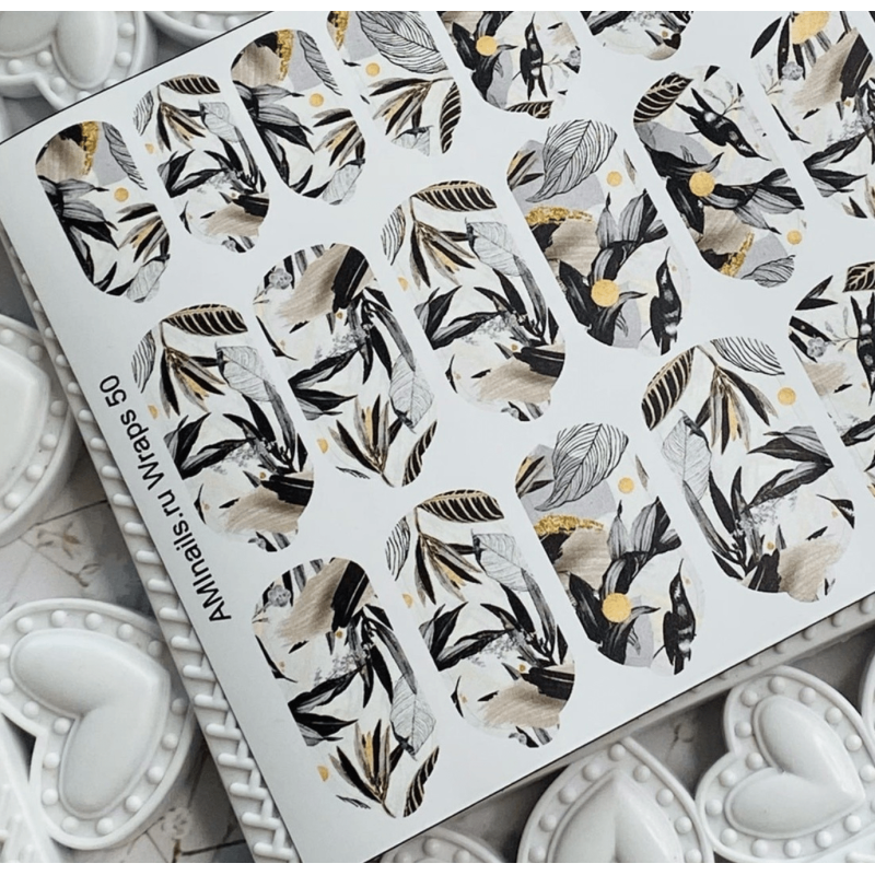 Nagelfolie 50 Nail Wraps für Maniküre AMINAILS-NAIL WRAPS SELBSTKLEBEND-Double Beauty Shop