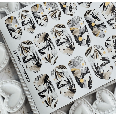 Nagelfolie 50 Nail Wraps für Maniküre AMINAILS