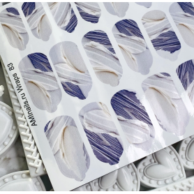 Nagelfolie 83 Nail Wraps für Maniküre AMINAILS