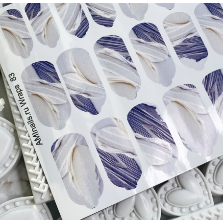 Nagelfolie 83 Nail Wraps für Maniküre AMINAILS