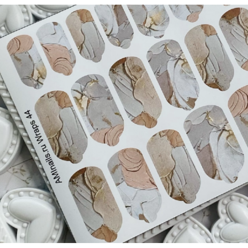 Nagelfolie 44 Nail Wraps für Maniküre AMINAILS-NAIL WRAPS SELBSTKLEBEND-Double Beauty Shop