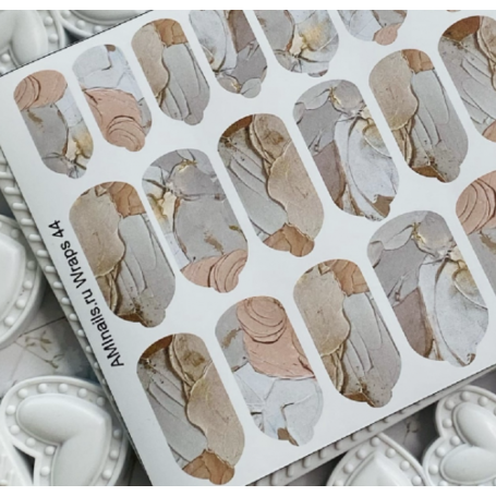 Nagelfolie 44 Nail Wraps für Maniküre AMINAILS