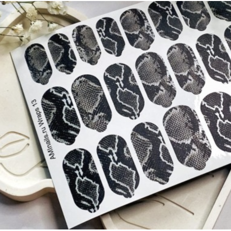 Nagelfolie 13 Nail Wraps für Maniküre AMINAILS