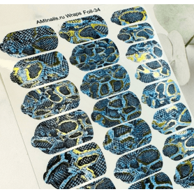 Nagelfolie 34 Foil Nail Wraps für Maniküre AMINAILS