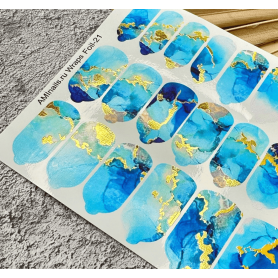 Nagelfolie 21 Foil Nail Wraps für Maniküre AMINAILS