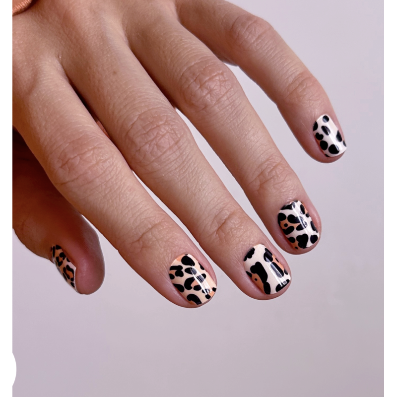 Nagelfolie Champagne leo - Nail Wraps by Provocative Nails-NAIL WRAPS SELBSTKLEBEND-Double Beauty Shop