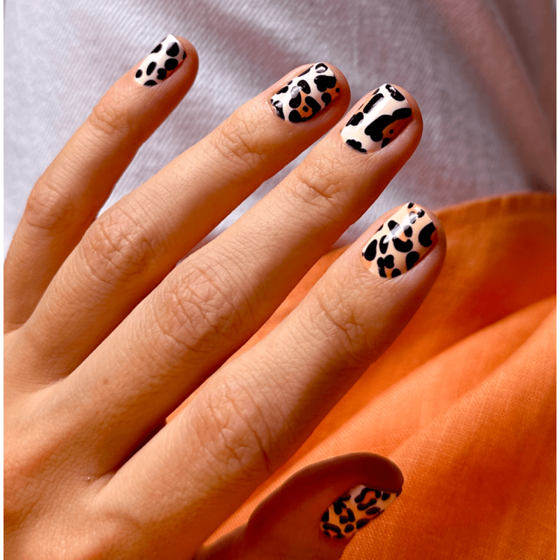 Nagelfolie Champagne leo - Nail Wraps by Provocative Nails-NAIL WRAPS SELBSTKLEBEND-Double Beauty Shop