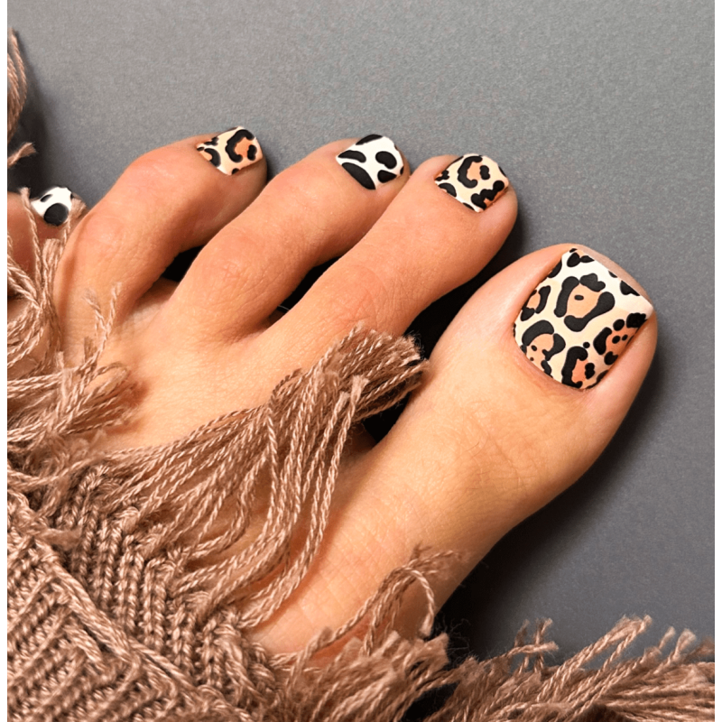 Nagelfolie Champagne leo - PEDIKÜRE Nail Wraps by Provocative Nails-NAIL WRAPS SELBSTKLEBEND-Double Beauty Shop