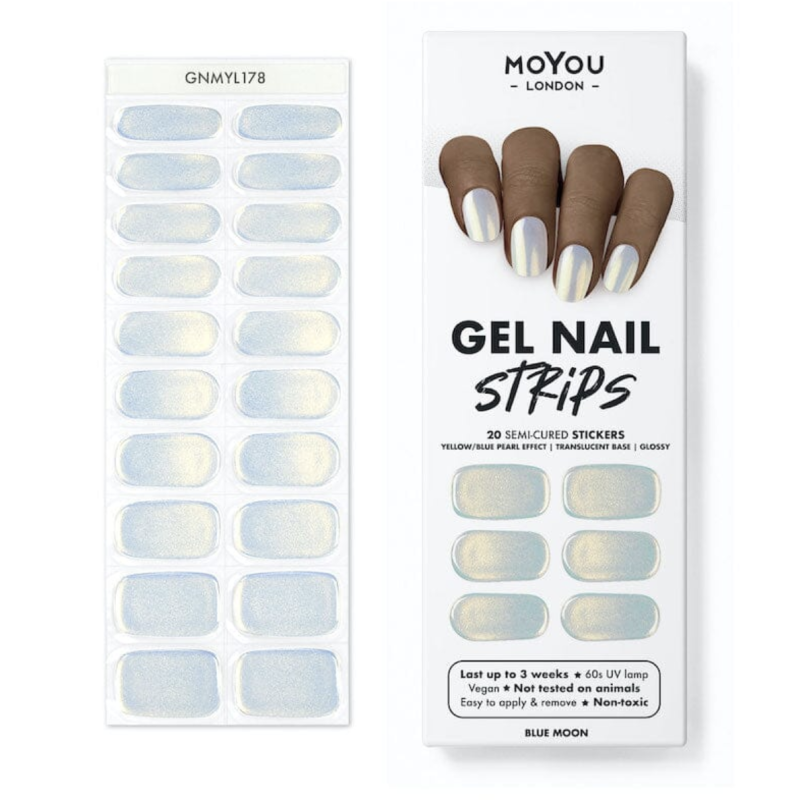 BLUE MOON - Gel Nail Strip (Gel Wraps) MoYou London-WRAPS-Double Beauty Shop