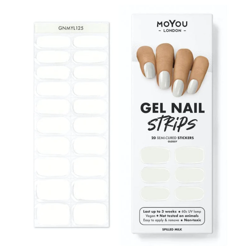 SPILLED MILK - Gel Nail Strip (Gel Wraps) MoYou London-WRAPS-Double Beauty Shop