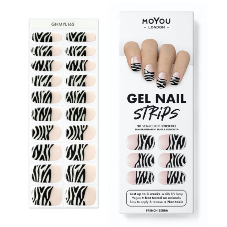 FRENCH ZEBRA - Gel Nail Strip (Gel Wraps) MoYou London