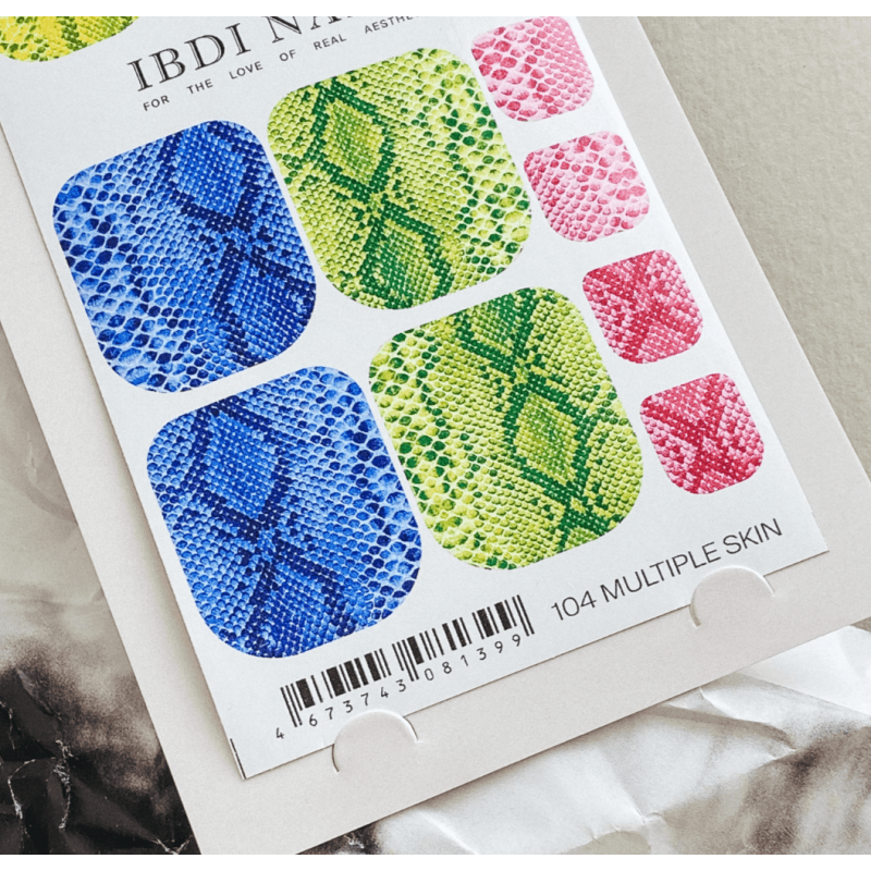 104 MULTIPLE SKIN - PEDIKÜRE Nail Wraps IBDI Nails-NAIL WRAPS SELBSTKLEBEND-Double Beauty Shop