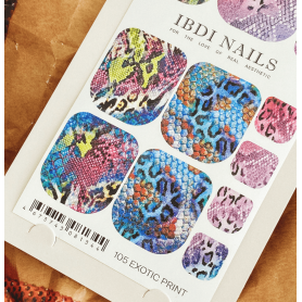 105 EXOTIC PRINT -  PEDIKÜRE Nail Wraps IBDI Nails 2