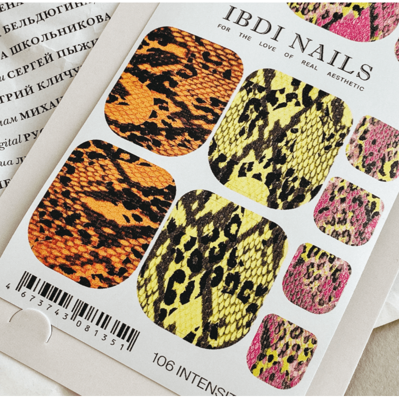 106 INTENSITY - PEDIKÜRE Nail Wraps IBDI Nails-NAIL WRAPS SELBSTKLEBEND-Double Beauty Shop