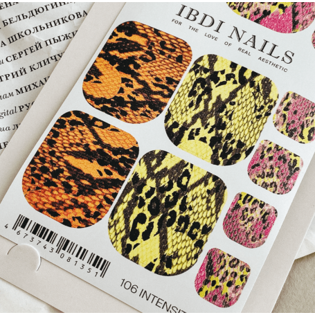 106 INTENSITY - PEDIKÜRE Nail Wraps IBDI Nails