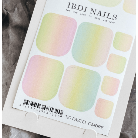 110 PASTEL OMBRE -  PEDIKÜRE Nail Wraps IBDI Nails