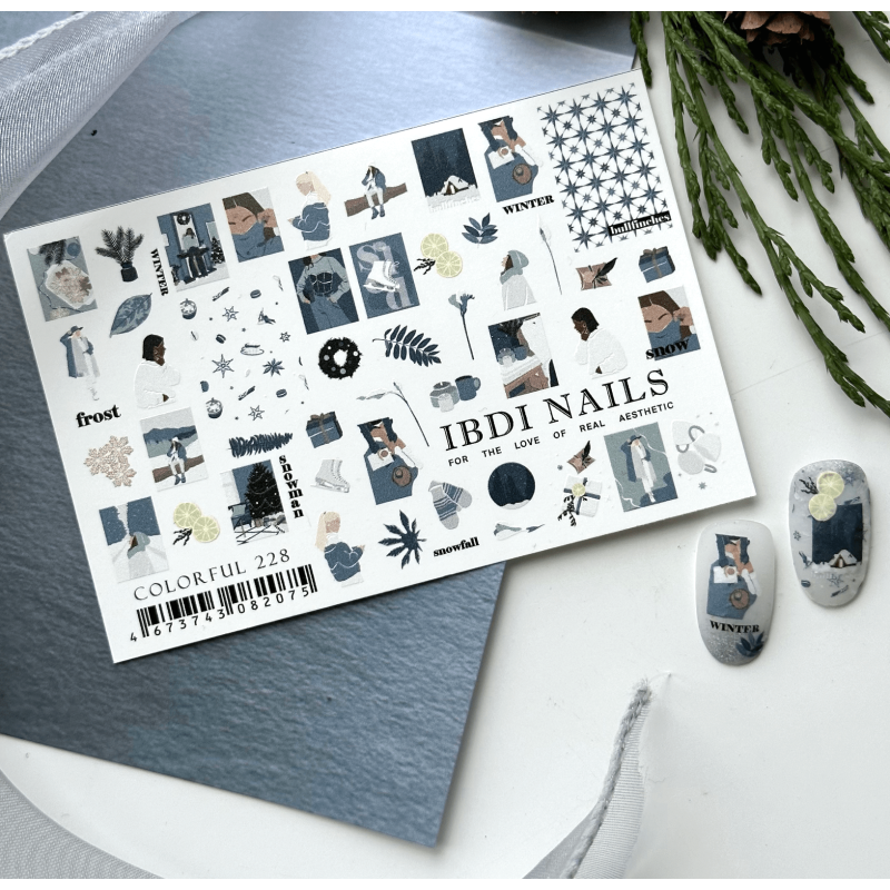 228 COLORFUL - IBDI NAILS-ALLE SLIDER-Double Beauty Shop