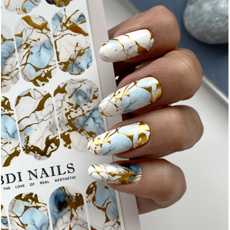 15 BLUE HARMONY - Nail Wraps IBDI Nails