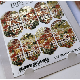 16 PATCHWORK ROSE - Nail Wraps IBDI Nails 2