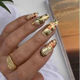 16 PATCHWORK ROSE - Nail Wraps IBDI Nails