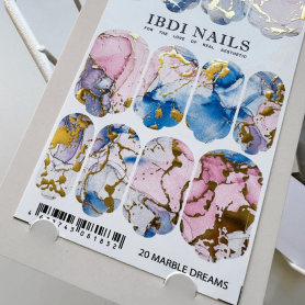 20 MARBLE DREAMS - Nail Wraps IBDI Nails 2