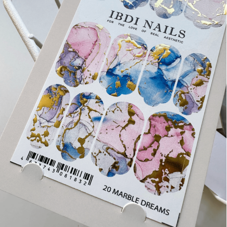 20 MARBLE DREAMS - Nail Wraps IBDI Nails