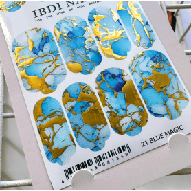 21 BLUE MAGIC - Nail Wraps IBDI Nails 2
