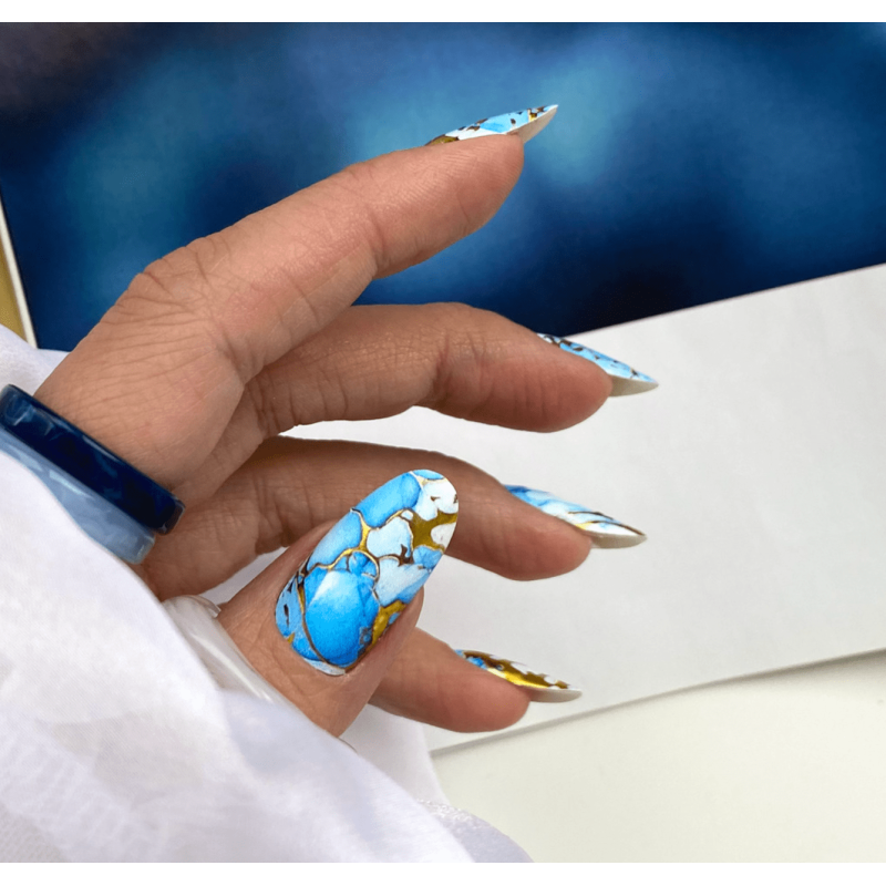 21 BLUE MAGIC - Nail Wraps IBDI Nails-NAIL WRAPS SELBSTKLEBEND-Double Beauty Shop