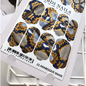 22 ARABESQUE SNAKE - Nail Wraps IBDI Nails 2