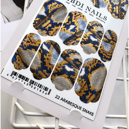 22 ARABESQUE SNAKE - Nail Wraps IBDI Nails
