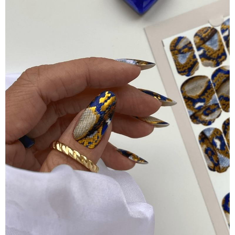 22 ARABESQUE SNAKE - Nail Wraps IBDI Nails-NAIL WRAPS SELBSTKLEBEND-Double Beauty Shop