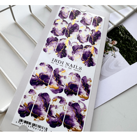 23 AMETHYST MARBLE - Nail Wraps IBDI Nails