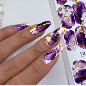 23 AMETHYST MARBLE - Nail Wraps IBDI Nails